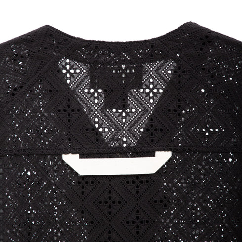 Merely Made Merely Premium Flower Lace Raglan Blouson Black 24PR230BS